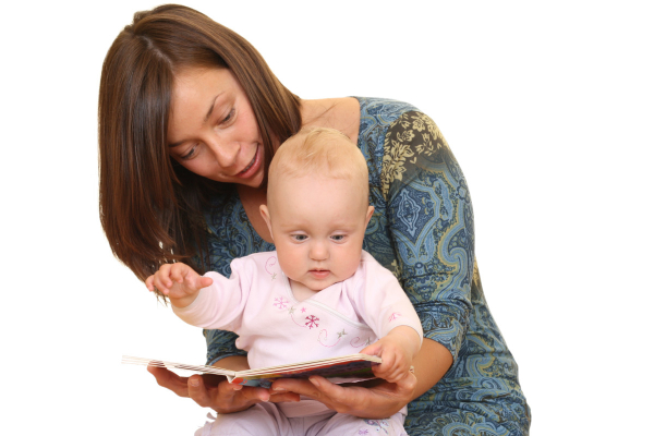 reading at age 1 should mostly consist of the parent reading to the baby